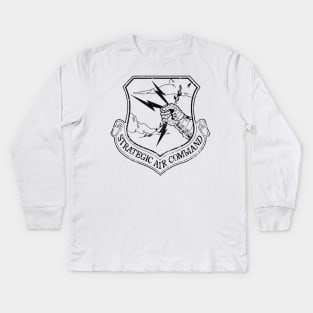 Strategic Air Command - Large Black Logo Kids Long Sleeve T-Shirt